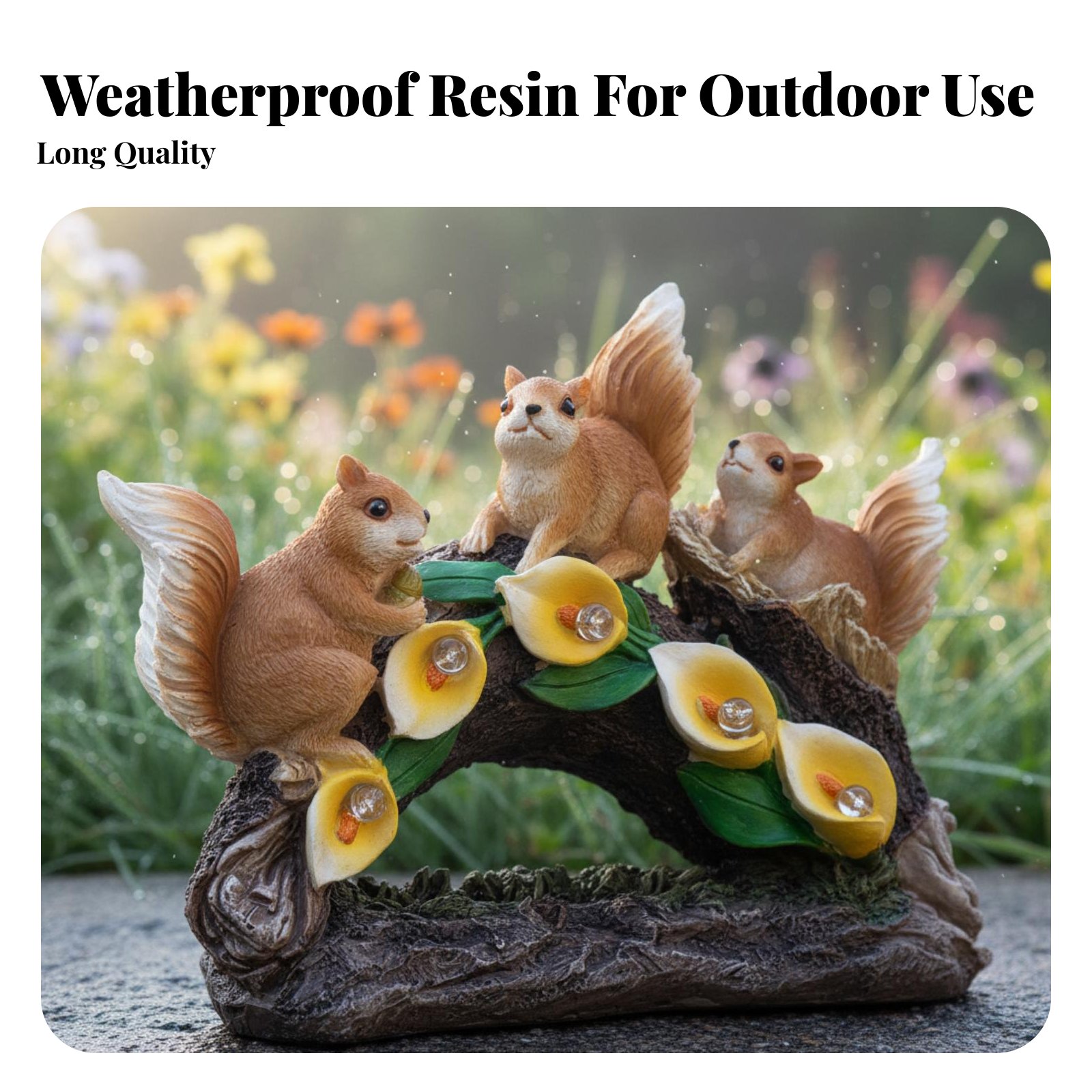 Outdoor Lighting For Patio - Solar Squirrel Lamp Glow Source Lights