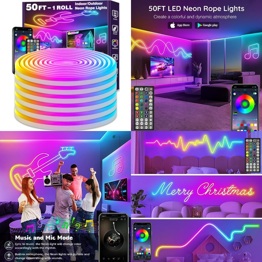 Outdoor Lighting Ip65 - Neon Rope Lights, Flexible Led Rope