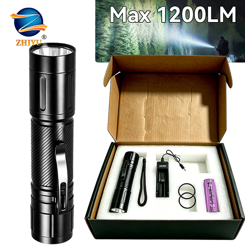 Outdoor Lighting Quality - 1200LM Fixed Focus LED Flashlight Powerful