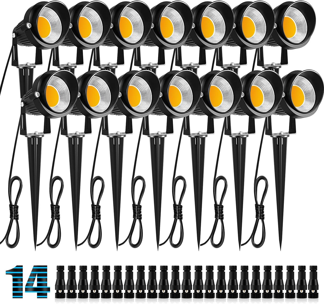 Outdoor Lighting Led - 10W LED Landscape Lights with Connectors,