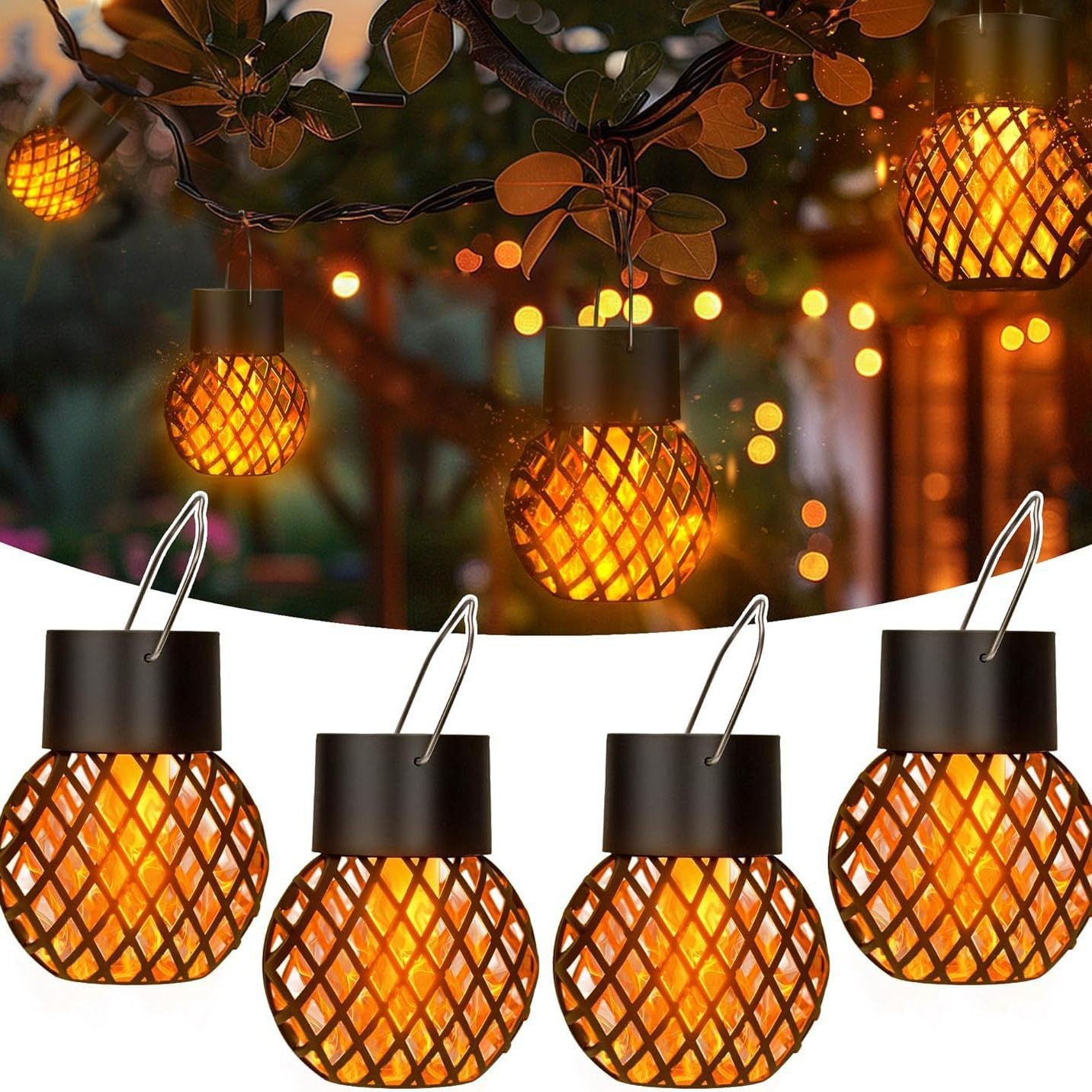 Fire Torch Solar - 2/4/8pcs Outdoor Solar Lights Featuring Realistic