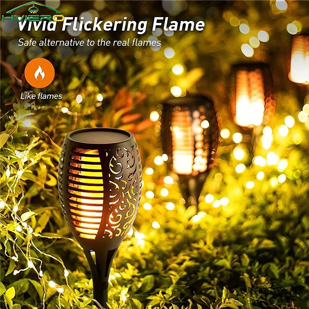 Fire Torch Solar - 1/2/4/6/8/10/12X Solar Flame Torch Lights 12LED