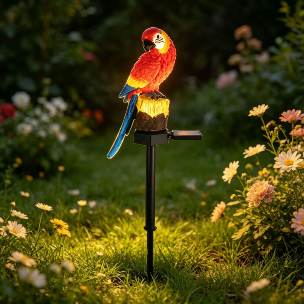 Outdoor Lighting For Gazebo - Solar Resin Parrot Decorative Light, Outdoor