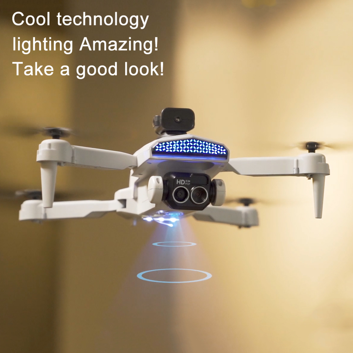Outdoor Lighting Battery Operated - 2024 New D6 Drone HD Professional