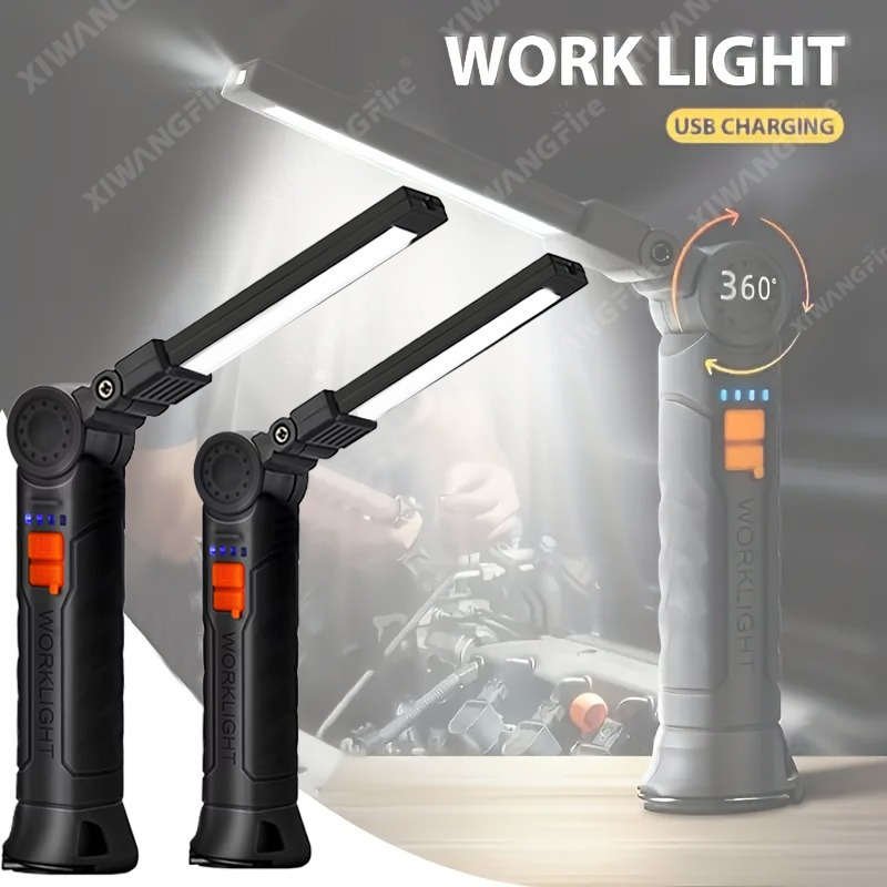 Outdoor Lighting Hooks - Rechargeable LED Flashlight Work Light with