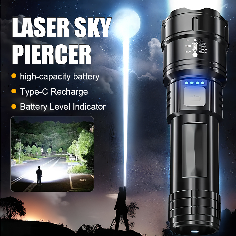 Outdoor Lighting House - High Power P50 LED Flashlight USB