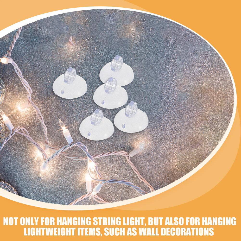 Outdoor Lighting Hooks - 400Pcs Strong Reusable Sucker Light Hooks