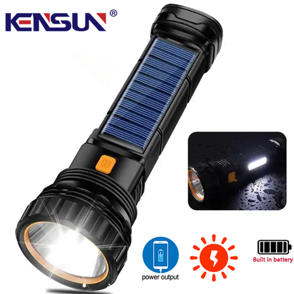 Fire Torch Solar - Multi-function Solar LED Flashlight Lanterna Outdoor