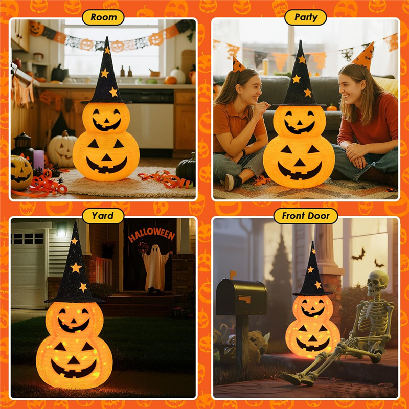 Outdoor Lighting Battery Operated - ABZV-Battery Operated 8 Modes 3FT Halloween