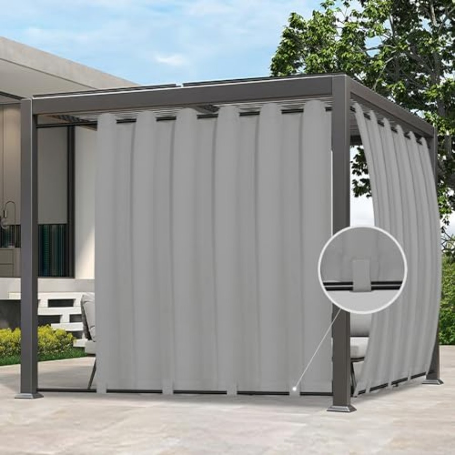 Outdoor Lighting For Gazebo - Outdoor Curtains Waterproof Windproof Weatherproof Curtain