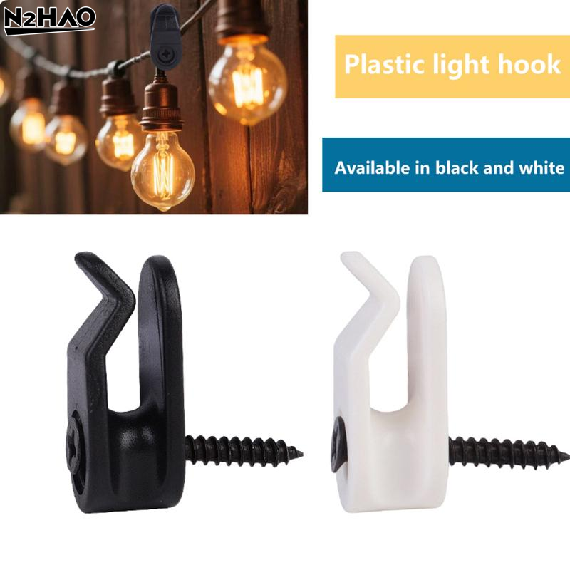 Outdoor Lighting Hooks - 20Pc Plastic Outdoor String Lights Clips