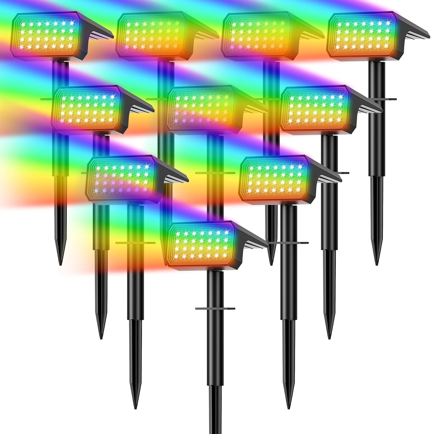 Outdoor Lighting Led - 10-Pack Solar Spot Lights, 28 LED