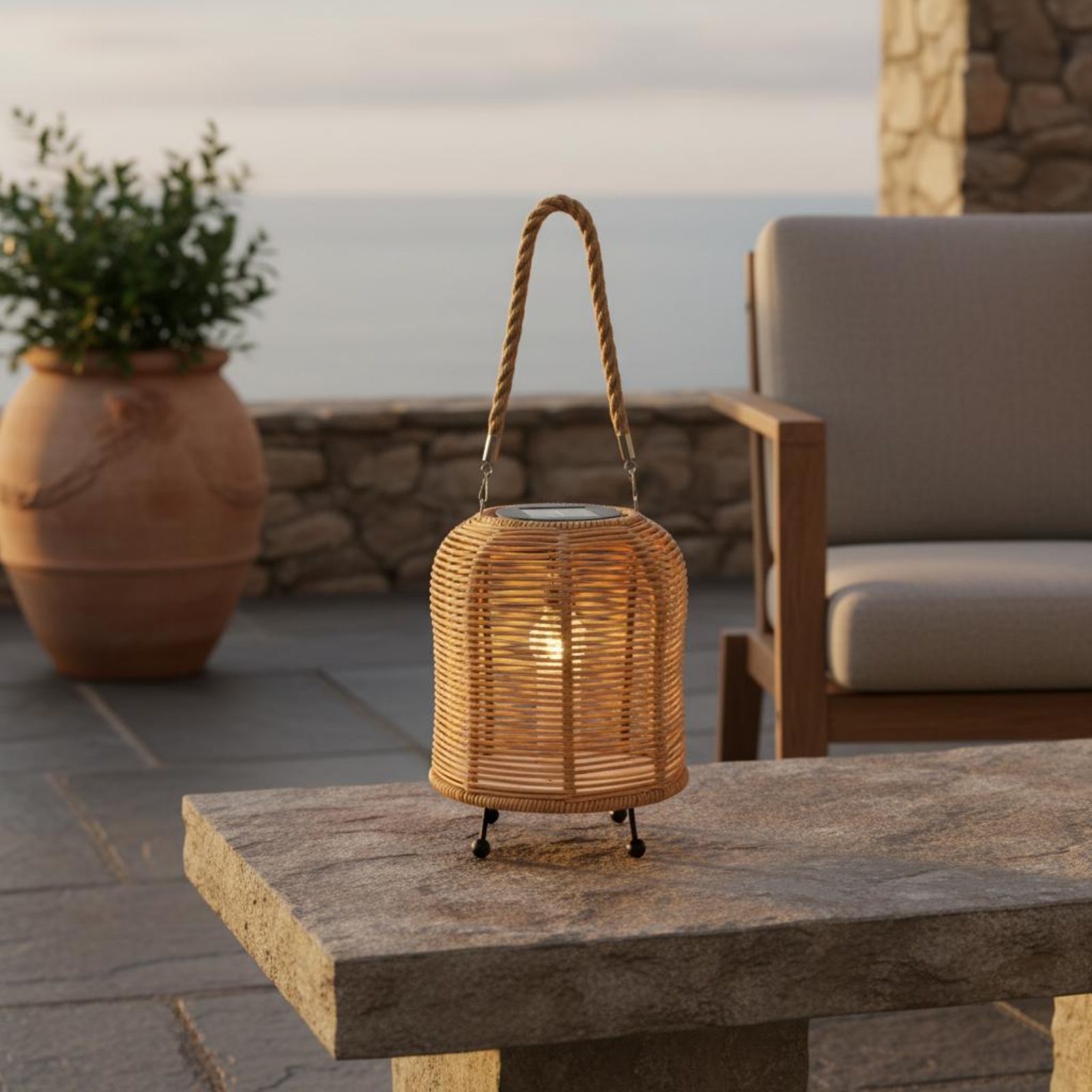 Handwoven Solar Lantern Braide – Hanging Outdoor Lighting Bewertung und Preis