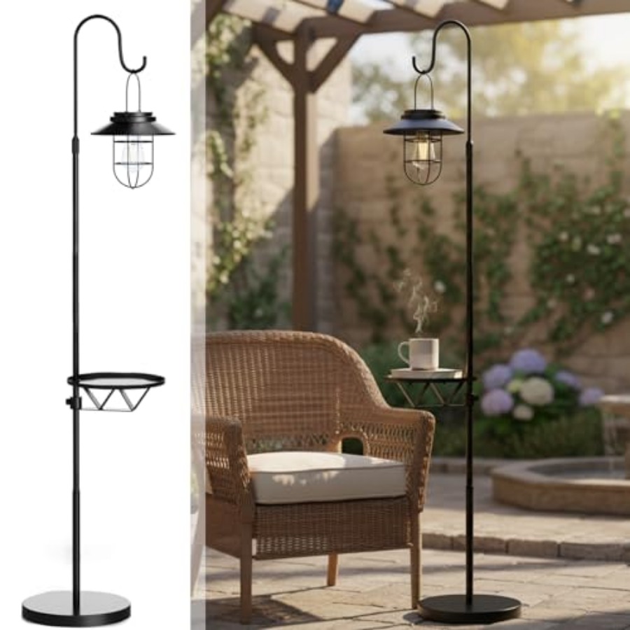 Solar Floor Lamp with Table, 6 – Outdoor Lighting Hooks Bewertung und Preis