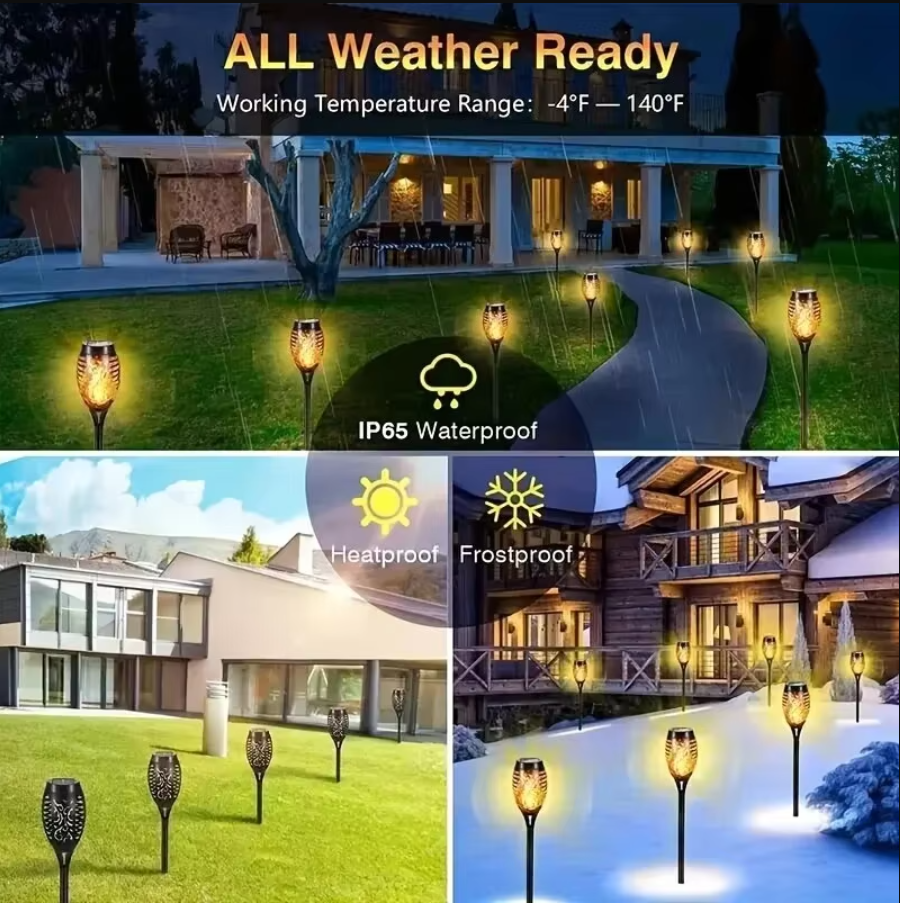 1-12PCS 12LED Solar Flame Torc – Fire Torch Solar Bewertung und Preis