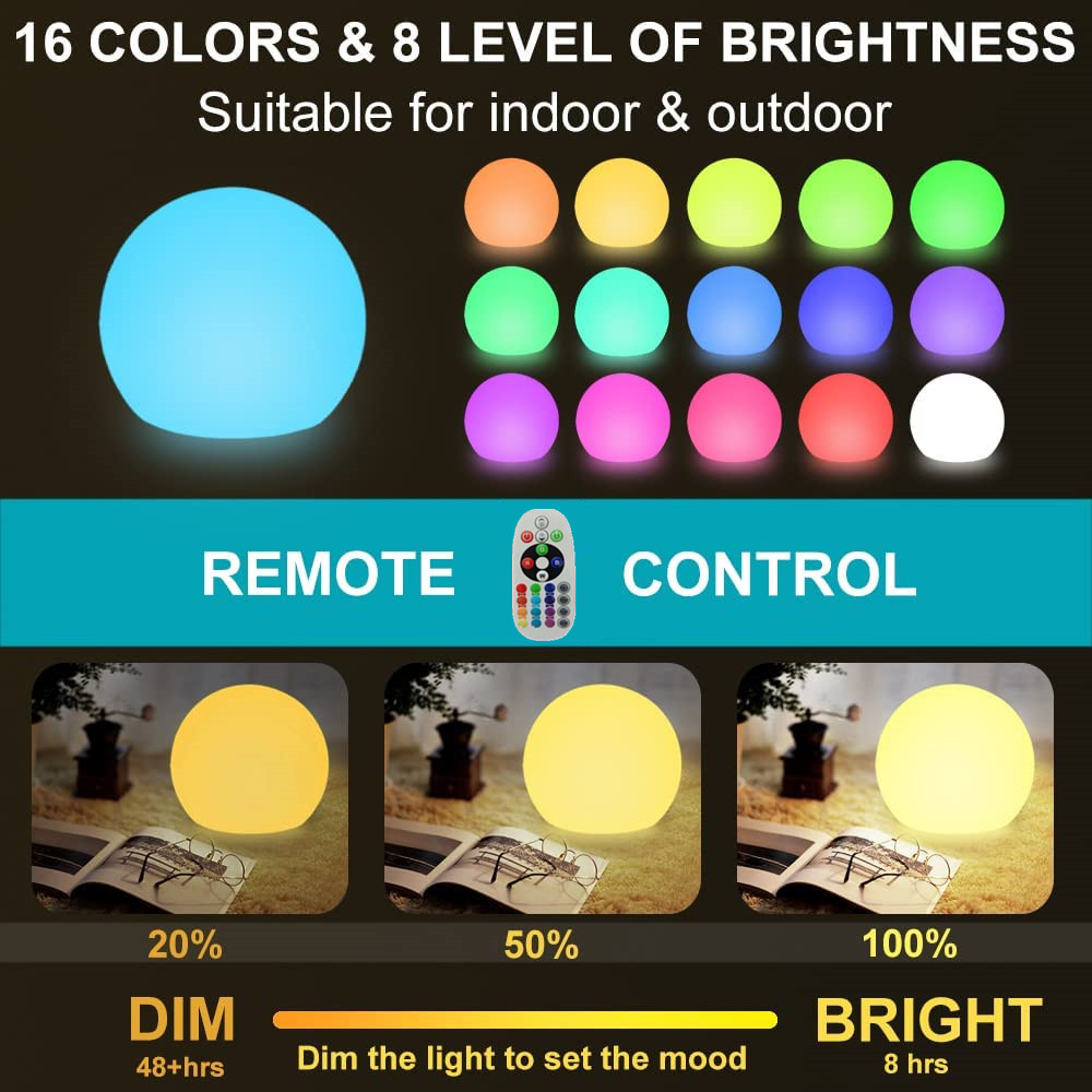 Rechargeable LED Glowing Ball  – Bollard Light Garden Bewertung und Preis