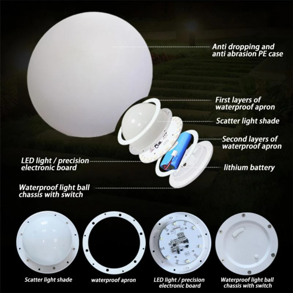Rechargeable LED Glowing Ball  – Bollard Light Garden Bewertung und Preis