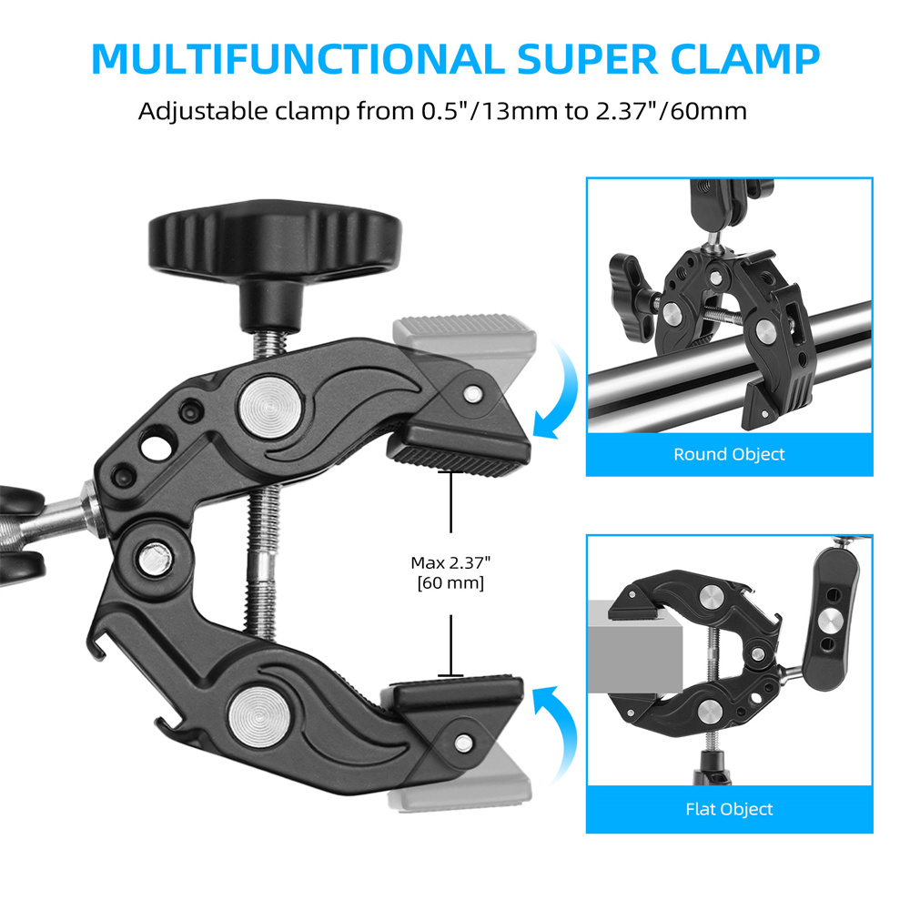 2024 Double Metal Super Clamp  – Umbrella Led Clip Bewertung und Preis