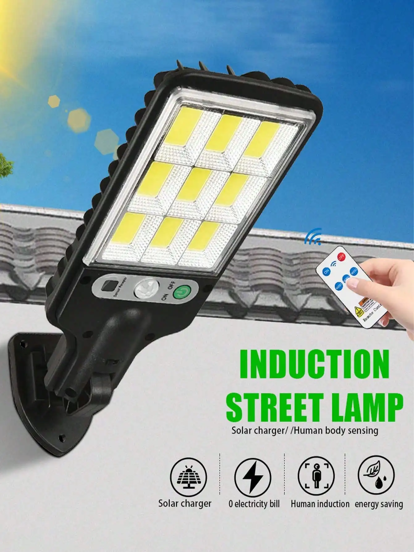 108 COB Solar Sensor Wall Ligh – Outdoor Lighting Controller Bewertung und Preis