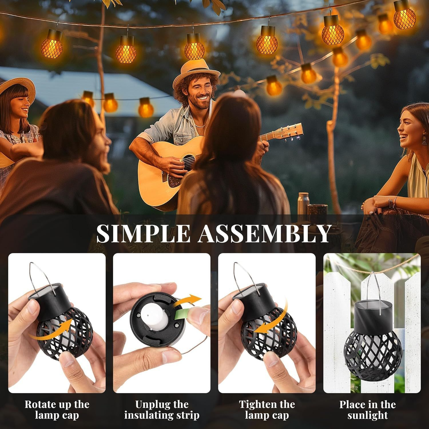 2/4/8pcs Outdoor Solar Lights  – Fire Torch Solar Bewertung und Preis