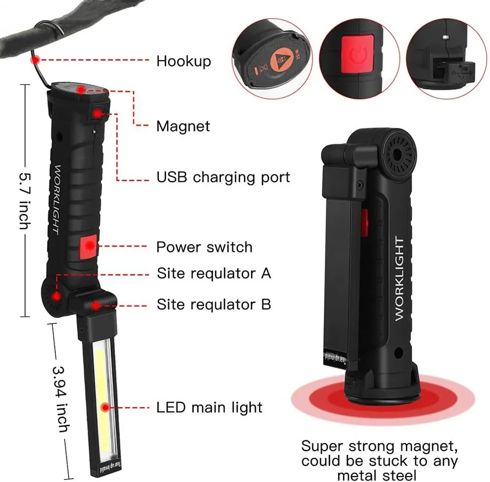 Portable COB LED Flashlight US – Hanging Outdoor Lighting Bewertung und Preis