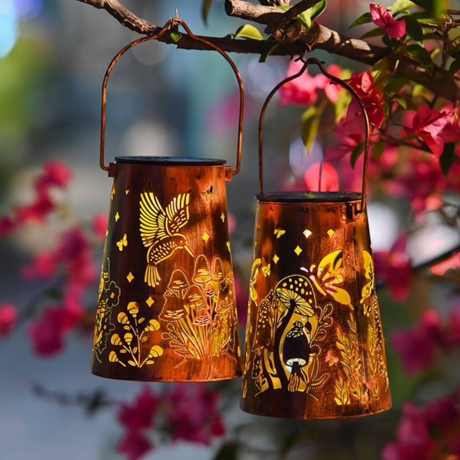 Floral Garden Lantern Pattern  – Hanging Outdoor Lighting Bewertung und Preis
