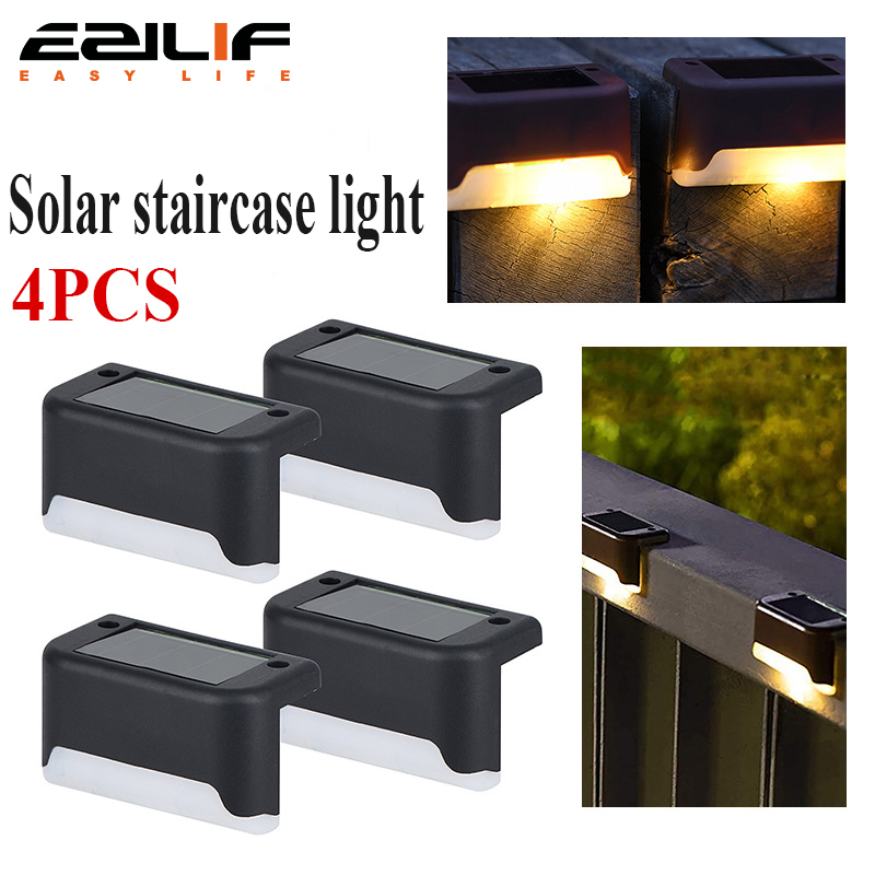 4PCS Solar Deck Light Outdoor  – Bollard Light Garden Bewertung und Preis