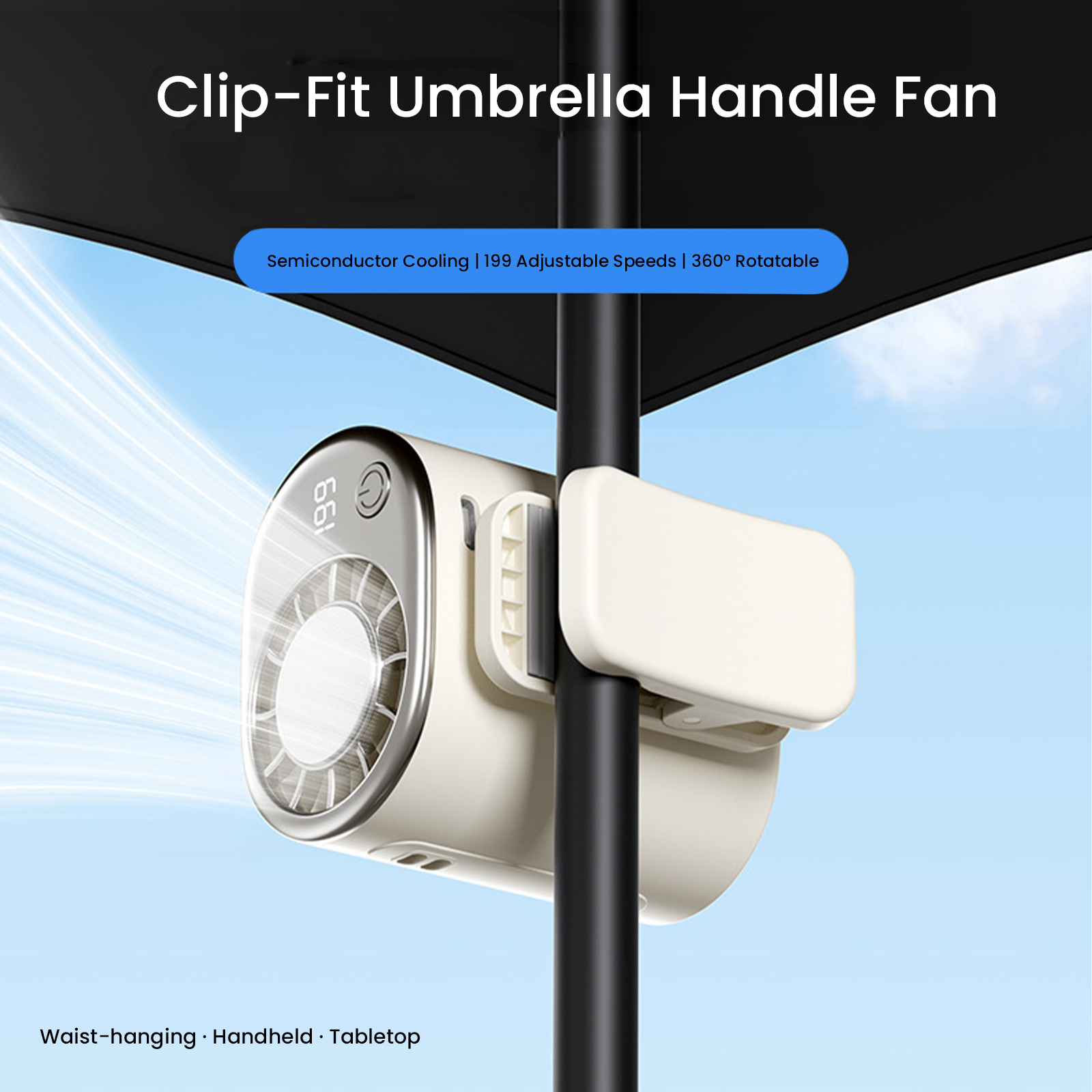 Portable Clip Fan USB Recharge – Umbrella Led Clip Bewertung und Preis
