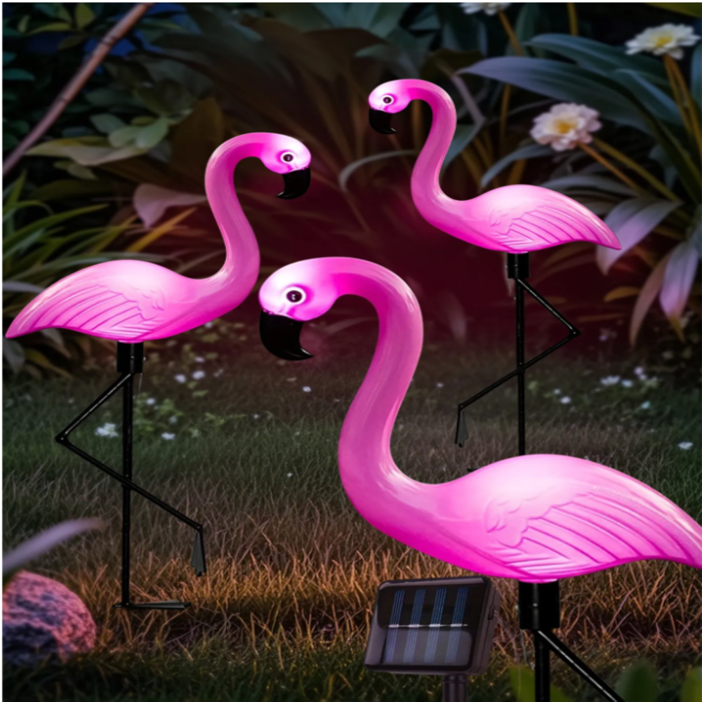 3Pcs Solar Powered Flamingo Gr – Bollard Light Garden Bewertung und Preis