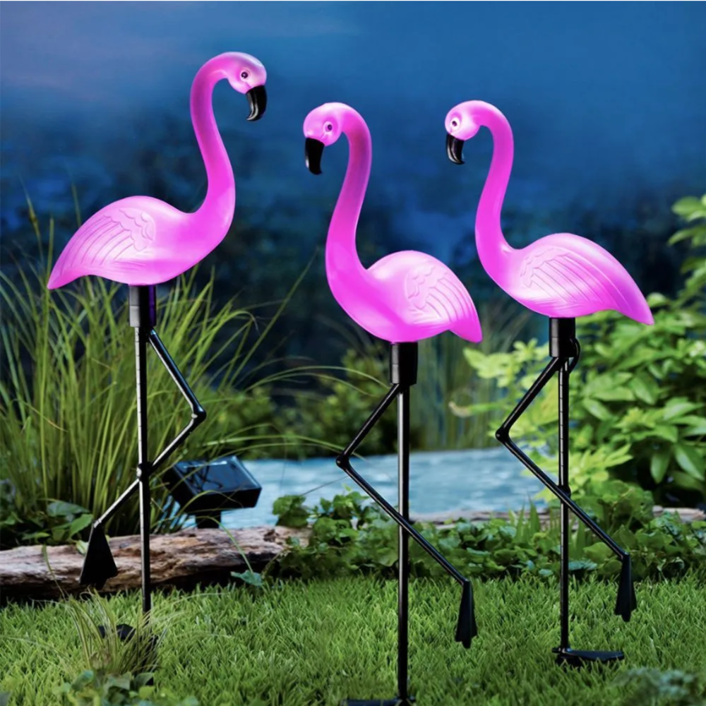 3Pcs Solar Powered Flamingo Gr – Bollard Light Garden Bewertung und Preis