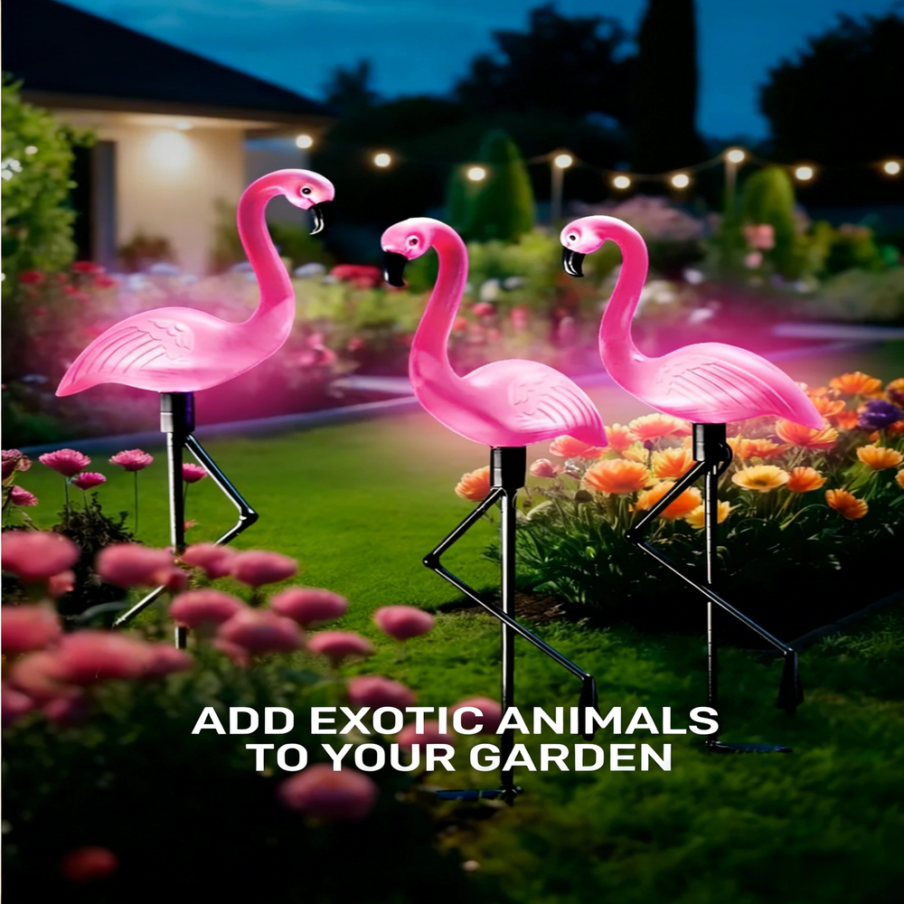 3Pcs Solar Powered Flamingo Gr – Bollard Light Garden Bewertung und Preis