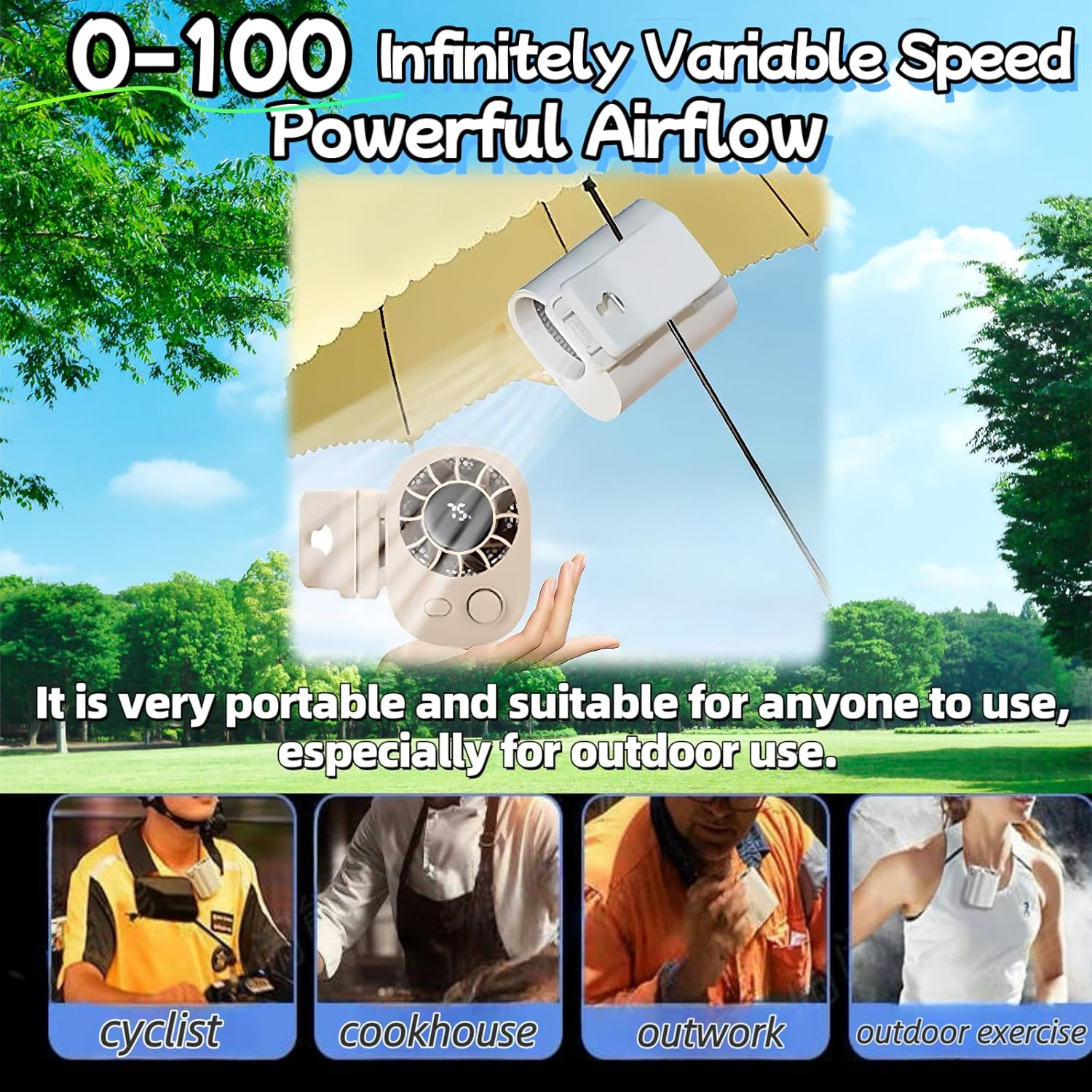 Portable USB Mini Fan with LED – Umbrella Led Clip Bewertung und Preis