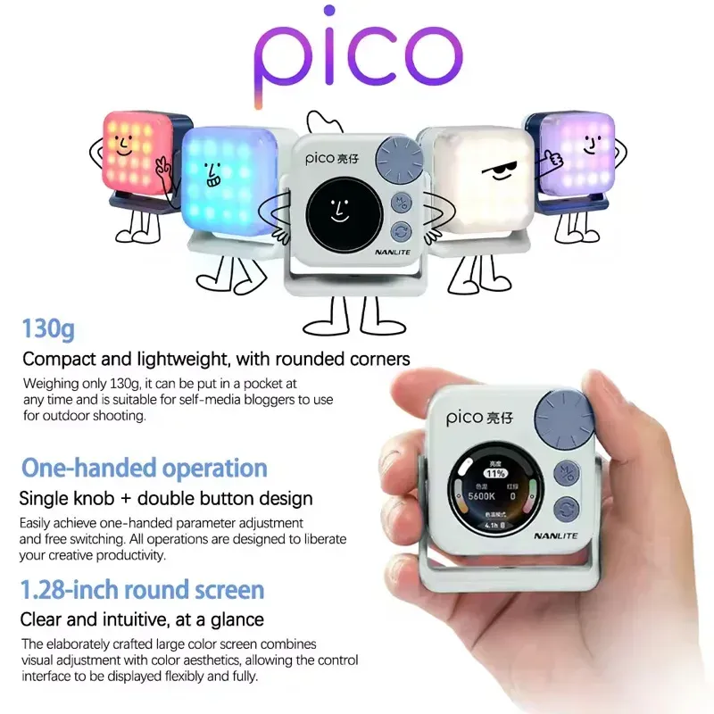 Nanlite pico Full-color Magnet – Outdoor Lighting Video Shooting Bewertung und Preis