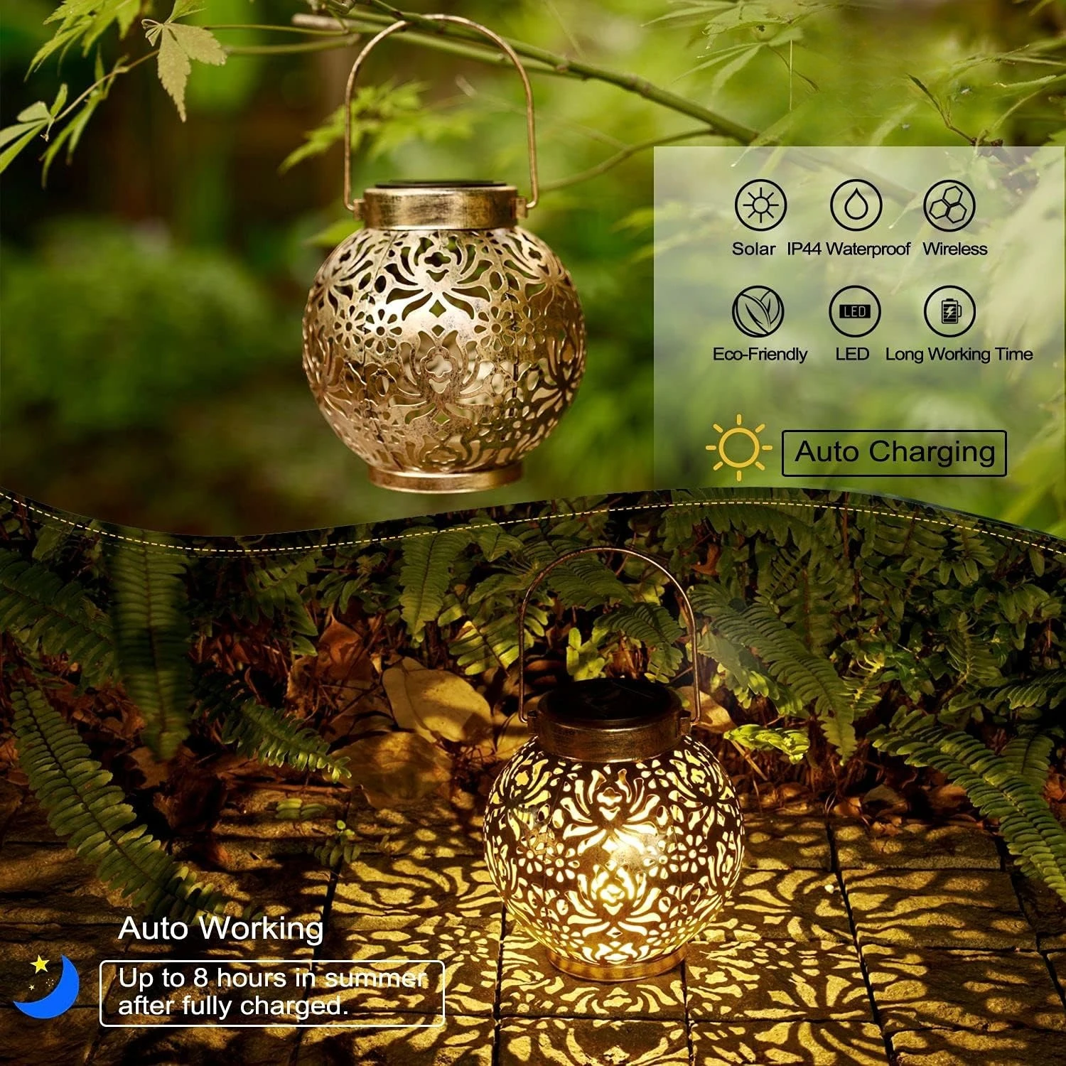 1-6PCS Moroccan Solar Lanterns – Outdoor Lighting For Gazebo Bewertung und Preis