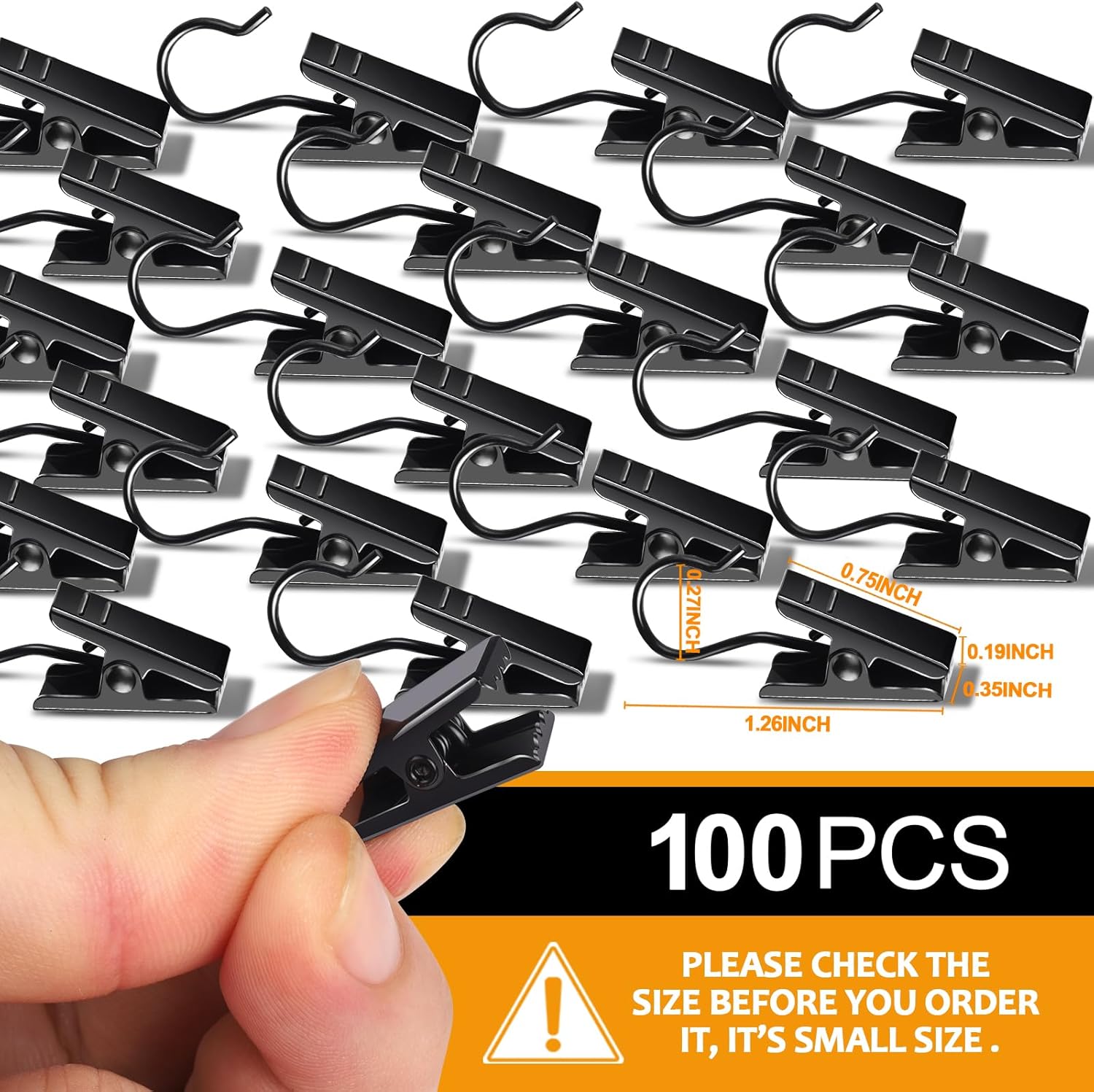 100 Pack Small Curtain Clips f – Outdoor Lighting Hooks Bewertung und Preis