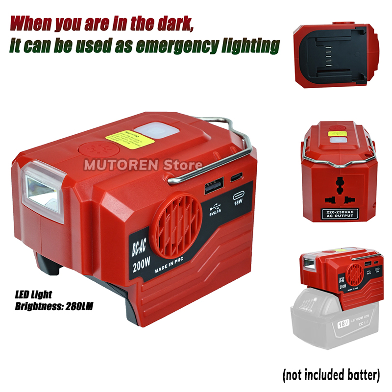200W Portable Power Inverter 1 – Outdoor Lighting Battery Operated Bewertung und Preis
