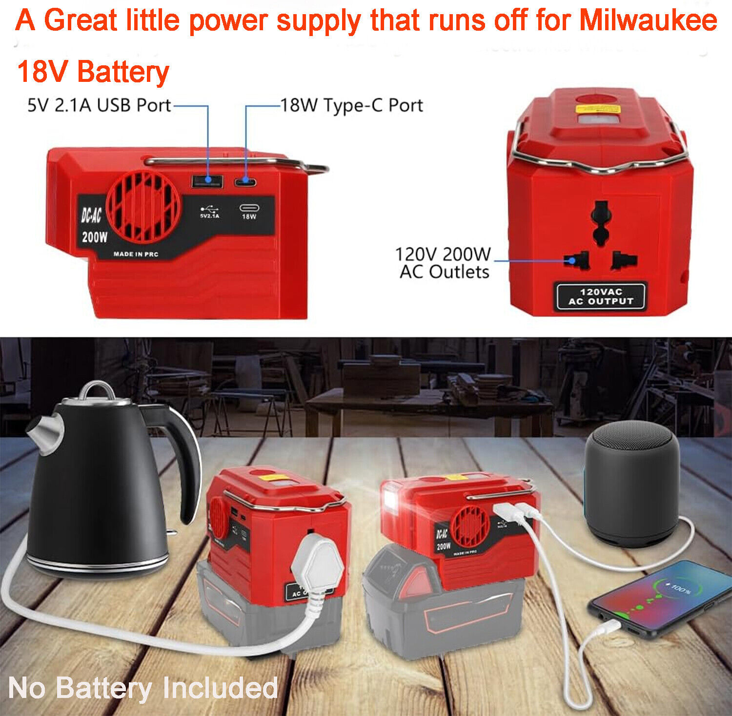 200W Portable Power Inverter 1 – Outdoor Lighting Battery Operated Bewertung und Preis