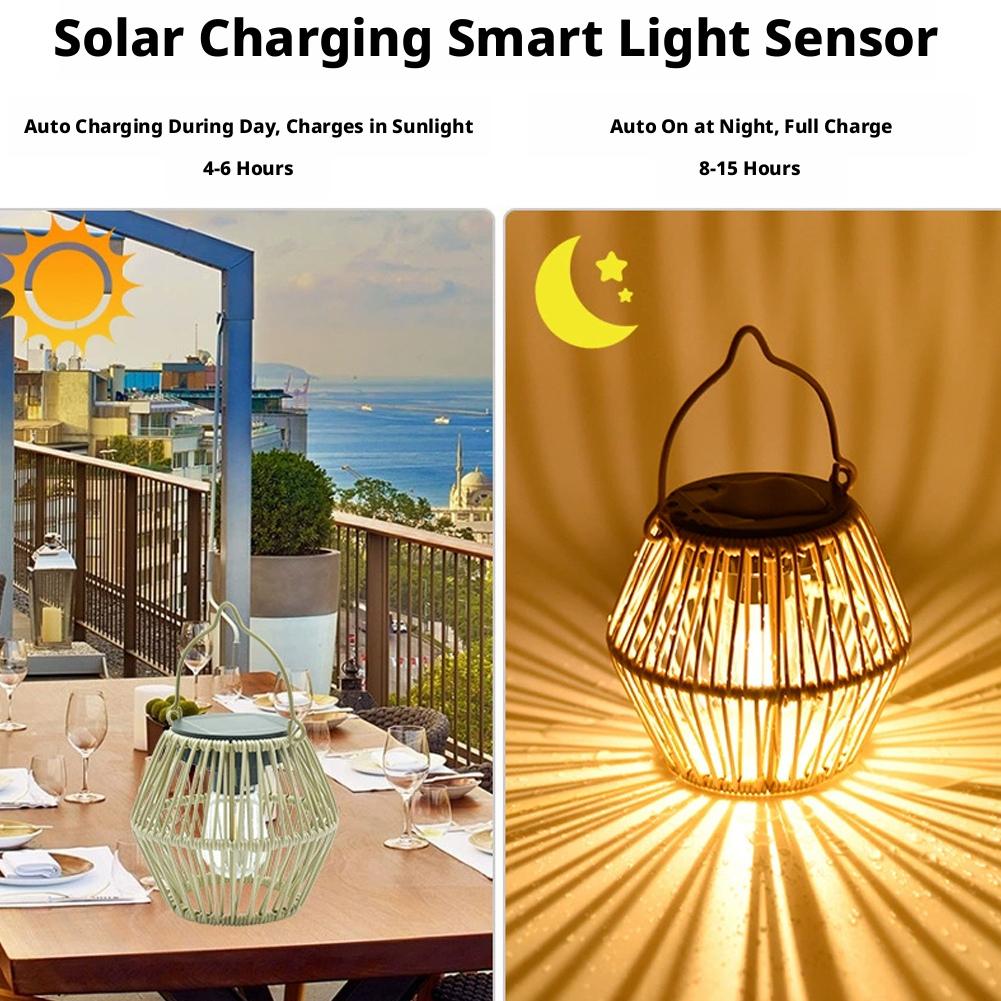 IP65 Waterproof Solar Rattan L – Hanging Outdoor Lighting Bewertung und Preis