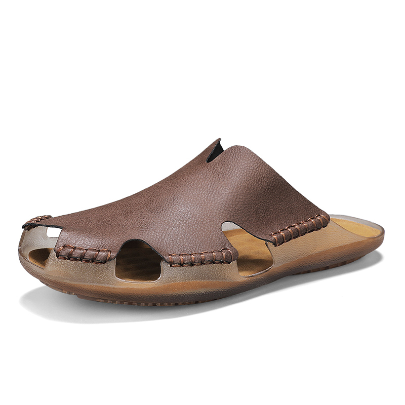 Men Leather Flat Slides Slippe – Outdoor Lighting For Your House Bewertung und Preis
