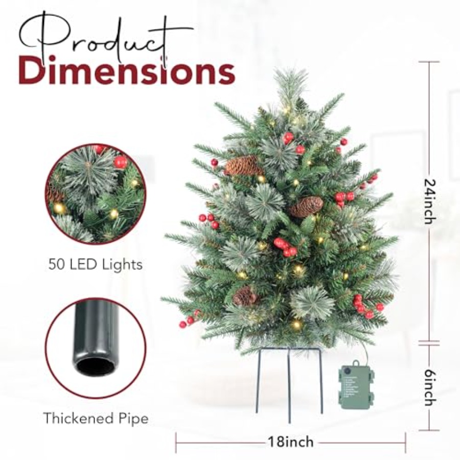 30 Inch Outdoor Prelit Christm – Outdoor Lighting Battery Operated Bewertung und Preis