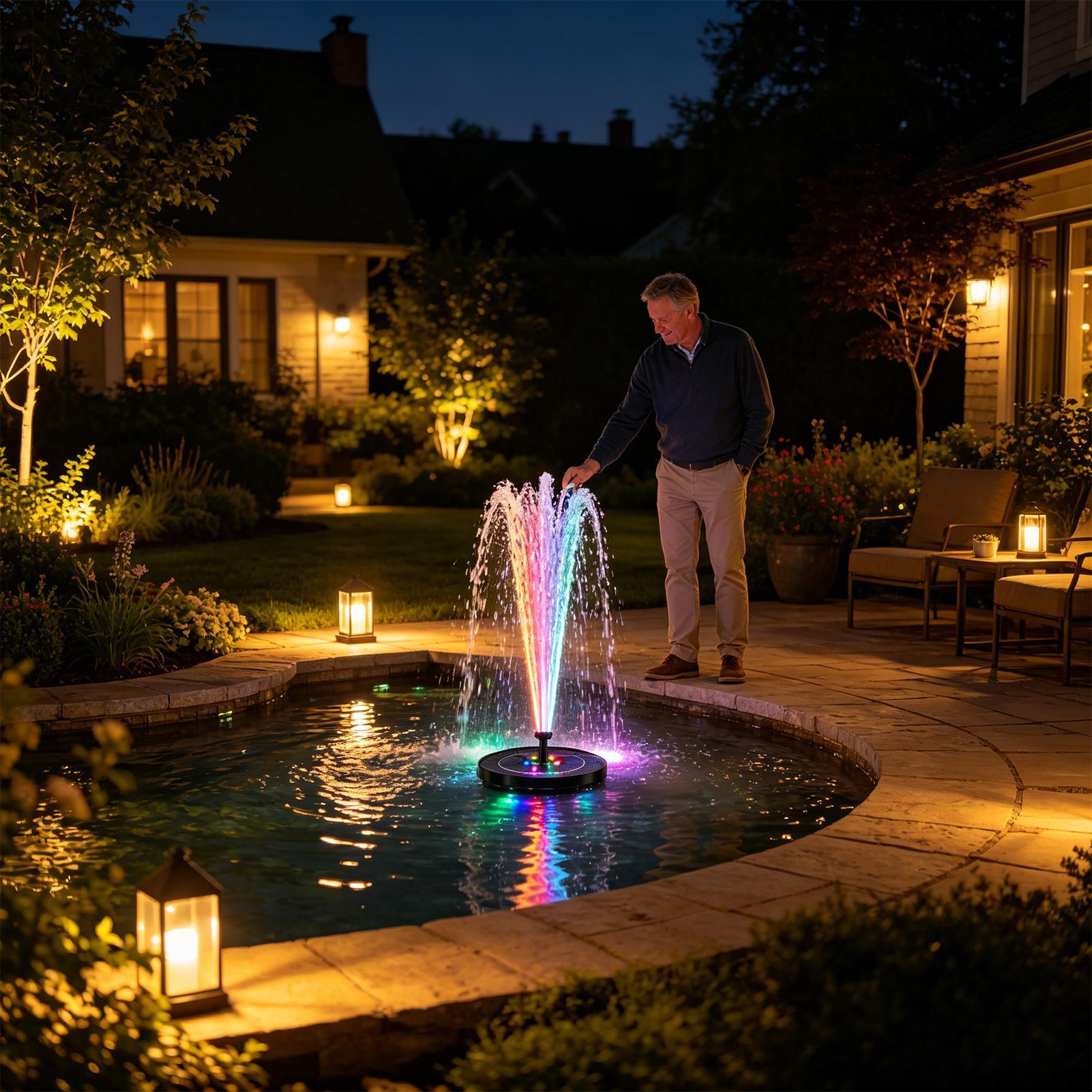 Floating Solar Bird Bath Fount – Outdoor Lighting For Gazebo Bewertung und Preis