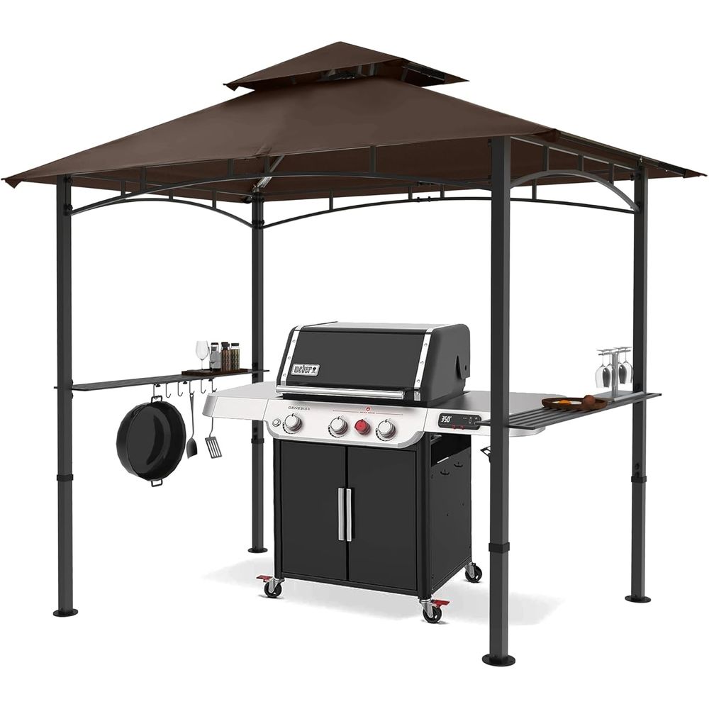 8ft x 5ft Outdoor BBQ Gazebo w – Outdoor Lighting For Gazebo Bewertung und Preis