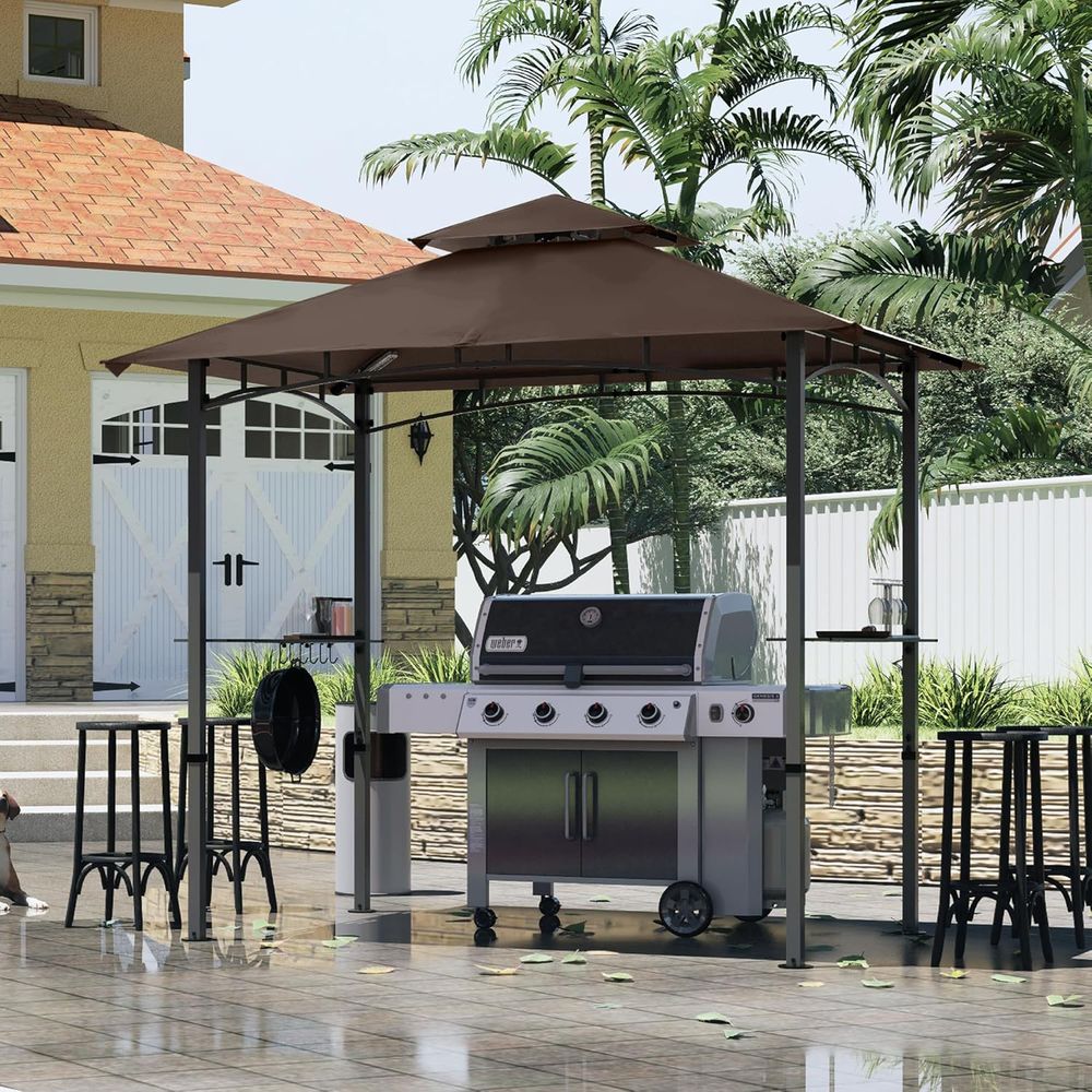 8ft x 5ft Outdoor BBQ Gazebo w – Outdoor Lighting For Gazebo Bewertung und Preis