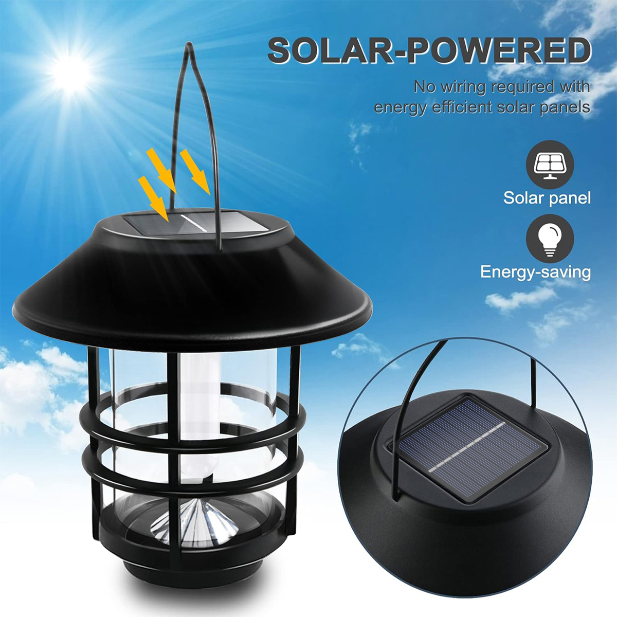 1pcs Solar Hanging Lantern Out – Fire Torch Solar Bewertung und Preis