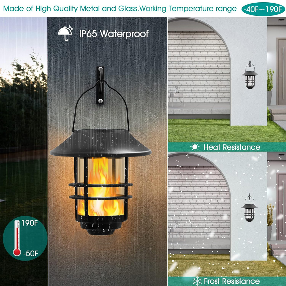 1pcs Solar Hanging Lantern Out – Fire Torch Solar Bewertung und Preis